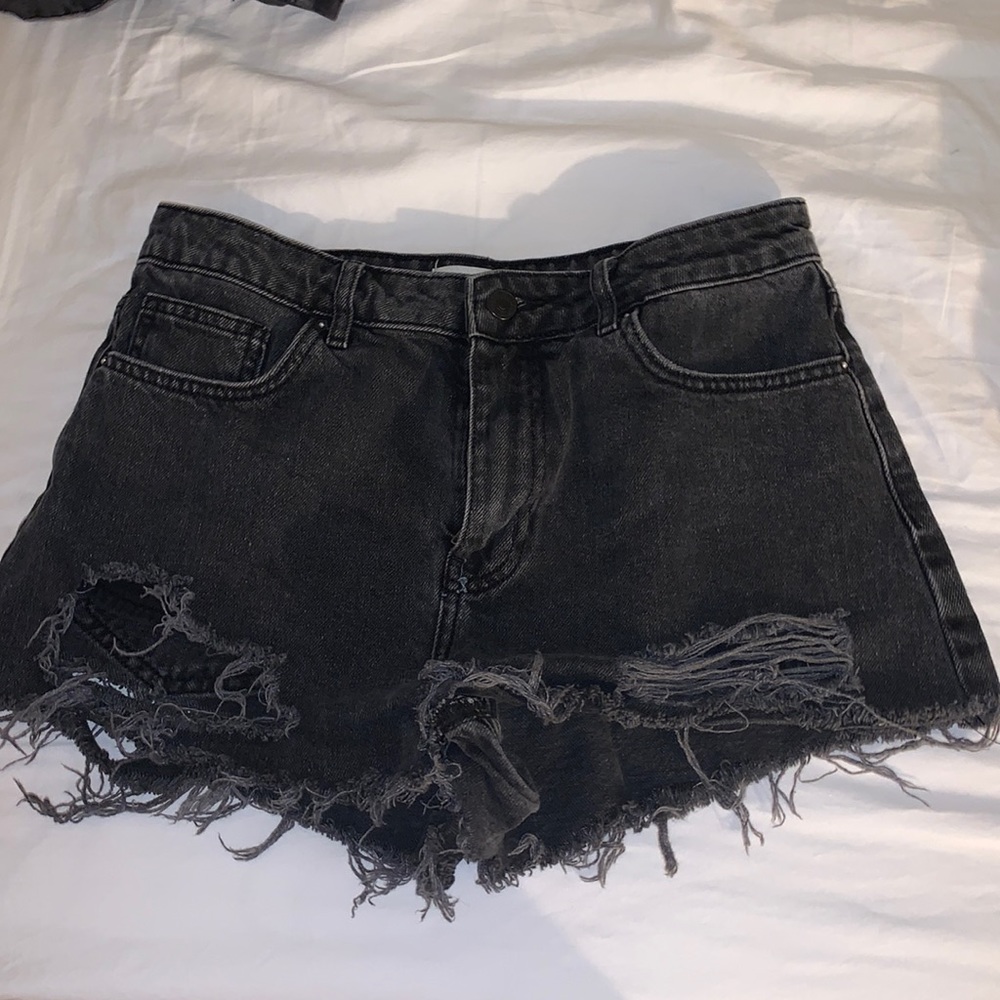 Forever21 Black Jean shorts with rips
